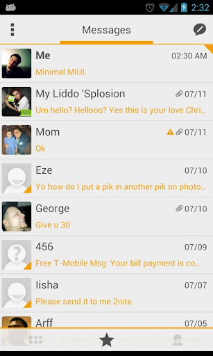 Go SMS Theme Minimal UI