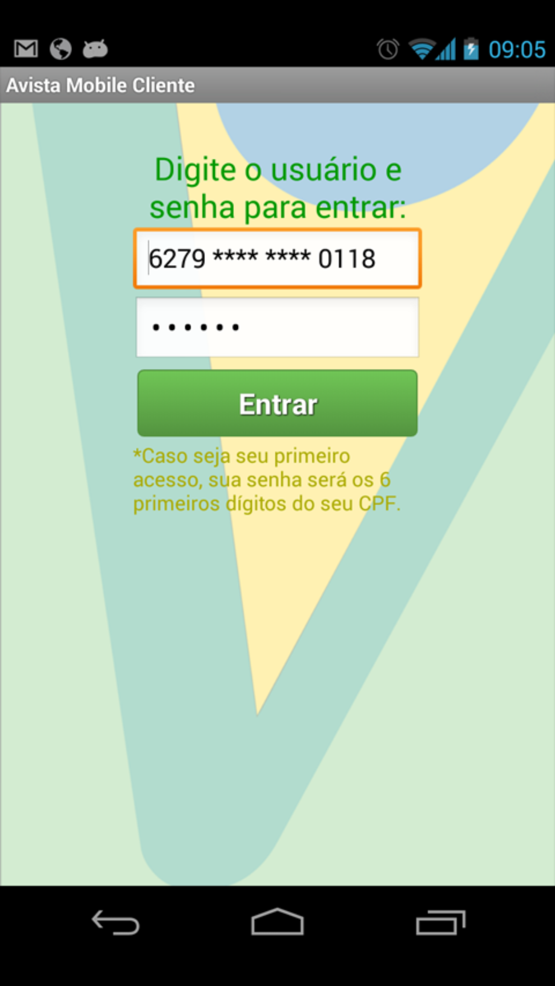 Android application iVista - Cartões Avista screenshort