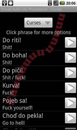 Slovak Rude Phrasebook