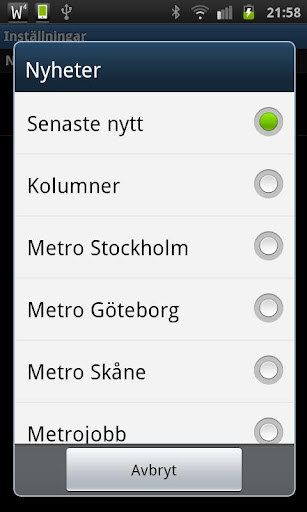 【免費新聞App】Metro Nyheter Widget-APP點子