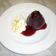 Comice Pears in Spicy Red Wine