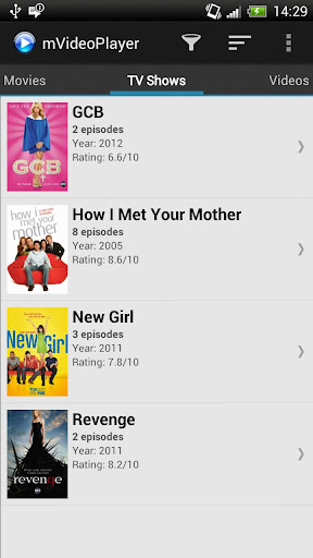 mvideoplayer for android screenshot