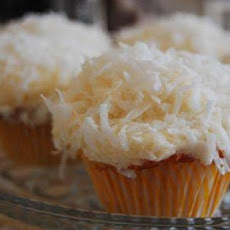 Coconut Cupcakes with White Chocolate Frosting