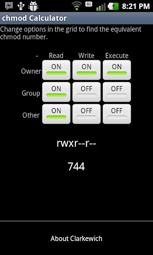 Chmod Calculator