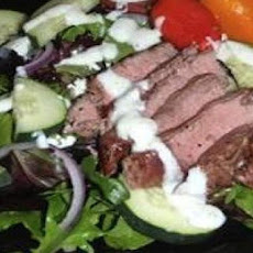 Gyro Steak Salad (with Tzatziki dressing)