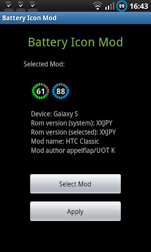 Battery Icon Mod