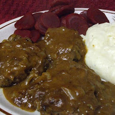 Beef patties with onions