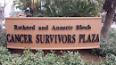 Richard and Annette Cancer Survivor Plaza Sign