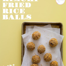 Kimchi Fried Rice Balls with a Garlic and Green Onion Aioli