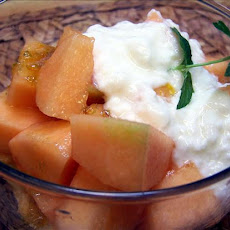 Cantaloupe With Honey Ginger Dressing