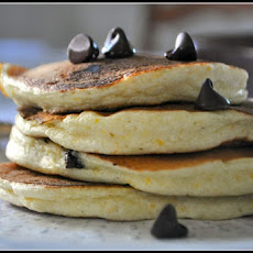 Orange Scented Ricotta Pancakes with Chocolate Chips