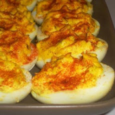 Curried Stuffed Eggs