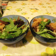 Crispy Breaded Shrimp With Cannellini Beans