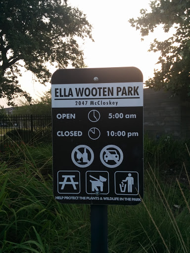 Ella Wooten Park Sign (West)