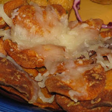 Deep-Fried Sweet Potato Chips With Mozzarella