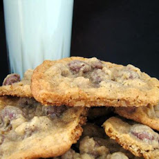 Chocolate Covered Raisin Oatmeal Cookies