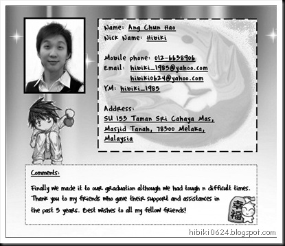 My booklet profile
