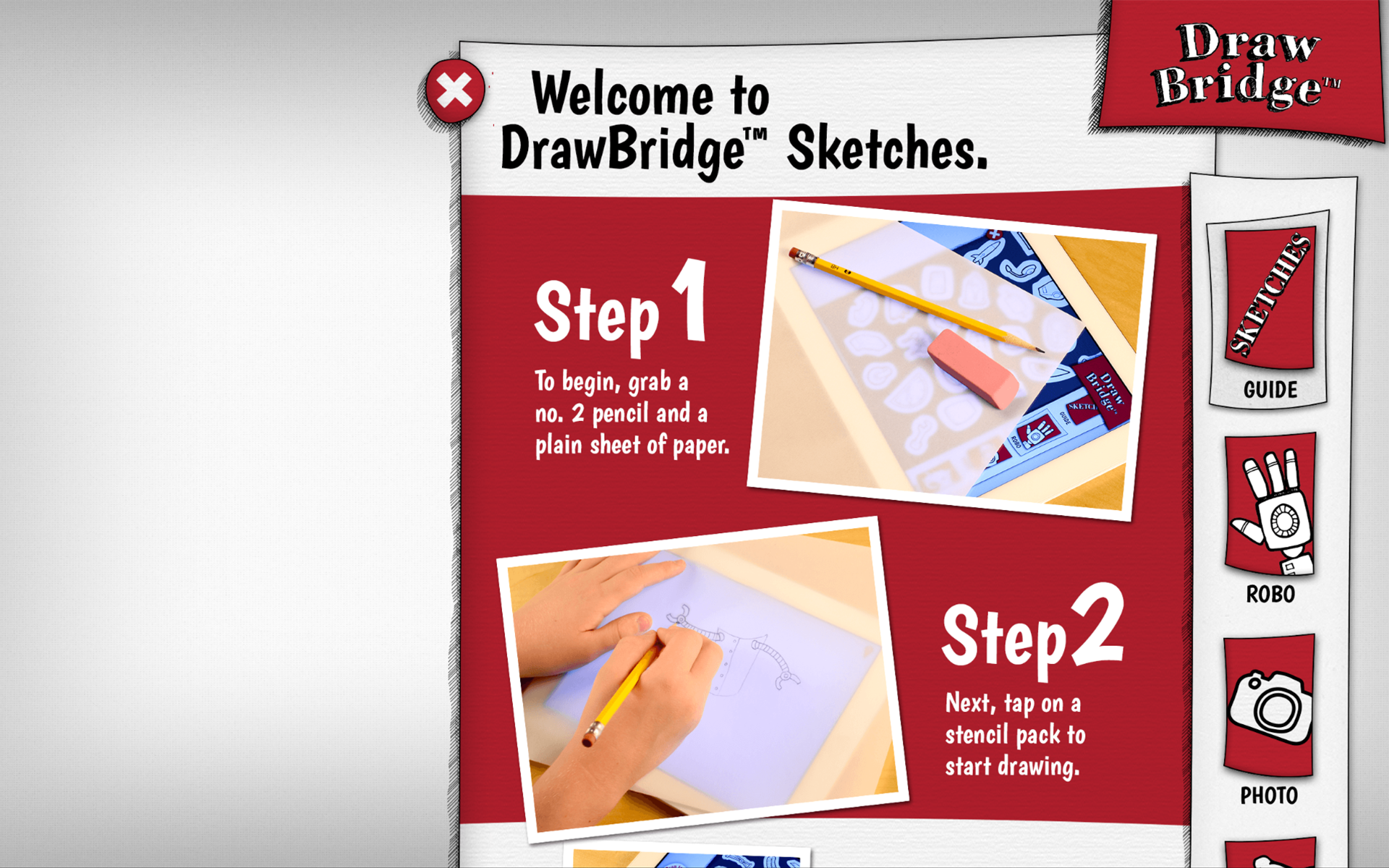 Android application DrawBridge Sketches screenshort