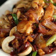 Chinese Pineapple Chicken With Cashew Nuts, Ginger, Spring Onion
