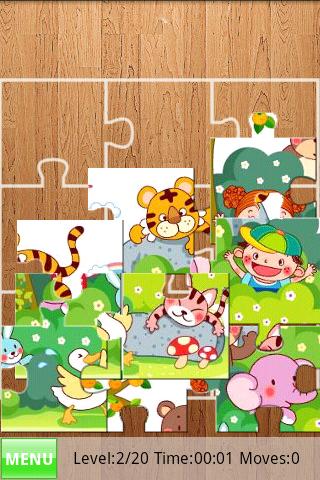 Kids Fill Puzzles