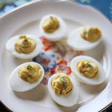 Smoked Trout Deviled Eggs