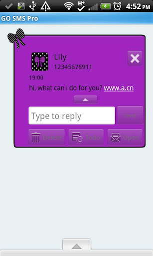 【免費個人化App】GO SMS THEME/PurplePolkaDots-APP點子