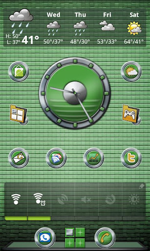 Metal Buttons:Green ADW Theme