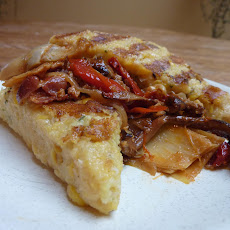 Grilled Rustic Polenta with Chanterelle Pancetta Ragu