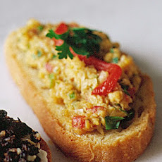 Chickpea Pimiento Crostini