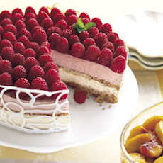 Raspberry and Peach Parfait Cake