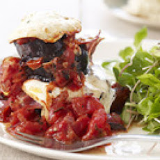 Grilled Eggplant and Capicola Stacks
