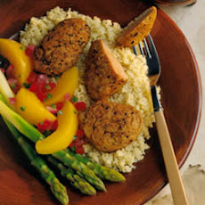 Southwestern Pork Medallions with Cinnamon Couscous and Peach Chutney