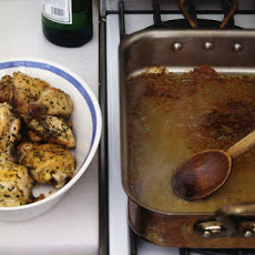 Roasted Herbed Chicken With Vermouth Pan Sauce