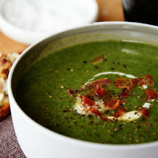 Spinach Soup with Pancetta