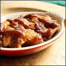 Sweet Potato Bread Pudding W/Cinnamon Caramel Sauce