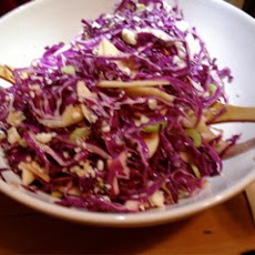 Red Cabbage Salad With Apples, Walnuts And Blue Cheese