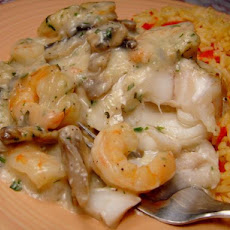 Flounder Fillets in Shrimp Sauce for Two