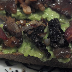 Fava Bean & Morel bruschetta