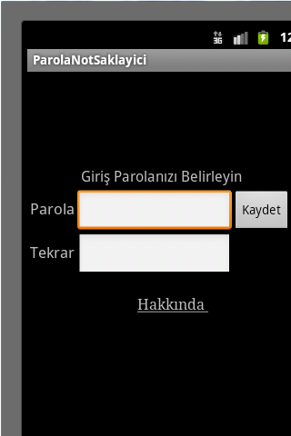 Parola Not Saklayıcı