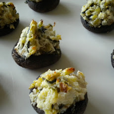 Green Garlic Stuffed Mushrooms
