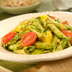Pasta Salad With Spinach 'n Walnut Pesto
