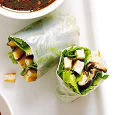 Crisp Tofu, Shiitake, and Spinach Summer Rolls