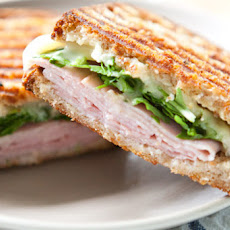 Ham, Brie, Marmalade and Arugula Pressed Sandwich