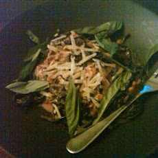 Black Pasta in a Pink Gorgonzola Sauce