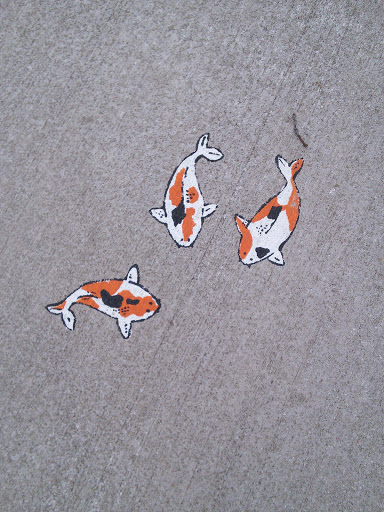 Hungry Fish Sidewalk Art
