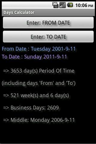 Days Calculator