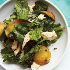 Spinach Salad with Chicken and Crispy Potatoes
