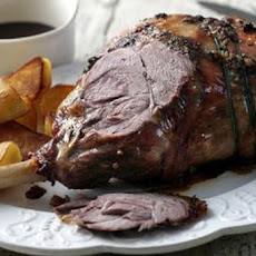 Roast Lamb with Wine Gravy