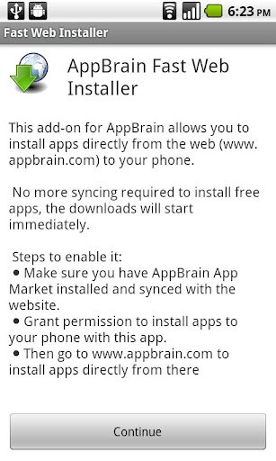 fast-web-installer for android screenshot