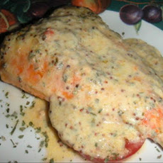 Cheese and Mustard Crusted Cod